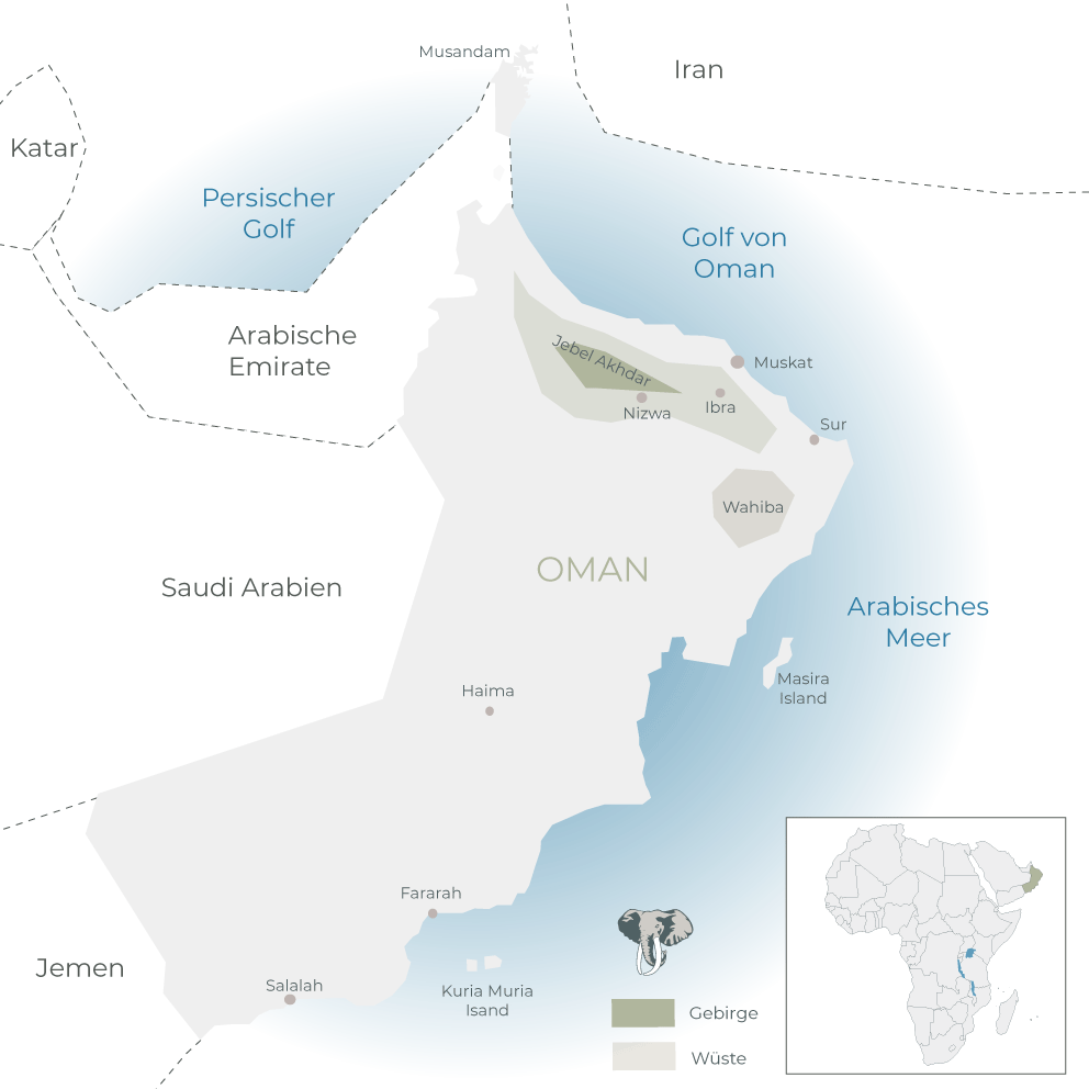 Oman Landkarte Globetrotter Select