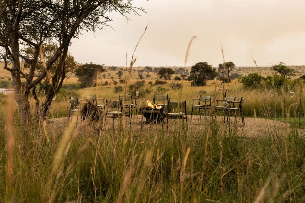 Lagerfeuer im Luxus-Camp Singita Mara River
